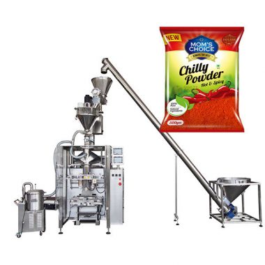 vffs bagger verpakkingsmasjien met skroefvuller vir paprika en chilipoederpoeier