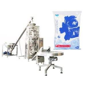 Vertikale vormvul seëlmasjien met volumetriese koppie vir sout