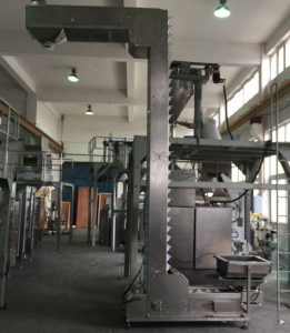 Z-shape degerter powder feeding system Z-vorm degerter poeier voed stelsel
