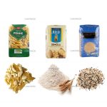 Outomatiese plat bodem sak wat vul etiketverpakking vir korrels vorm